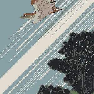 Cuckoo in Summer Rain over Isozaki