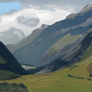 Landscape in the Mountains