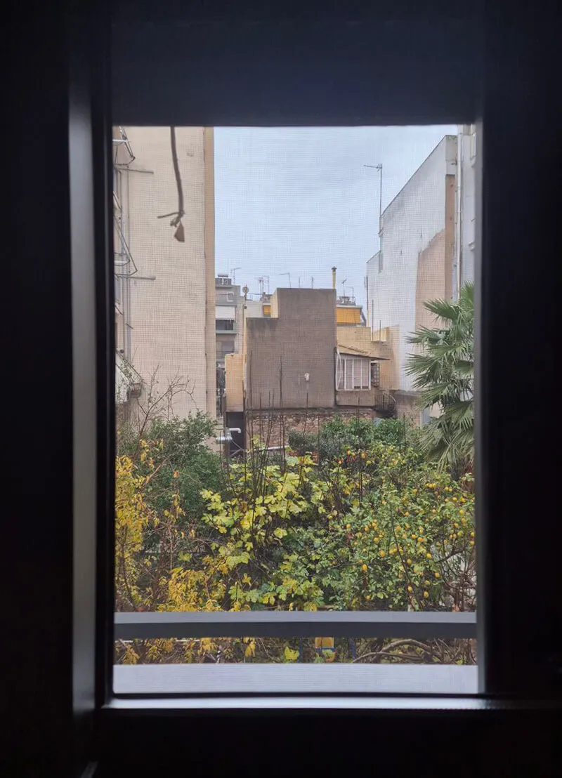 A view from our kitchen in Athens
